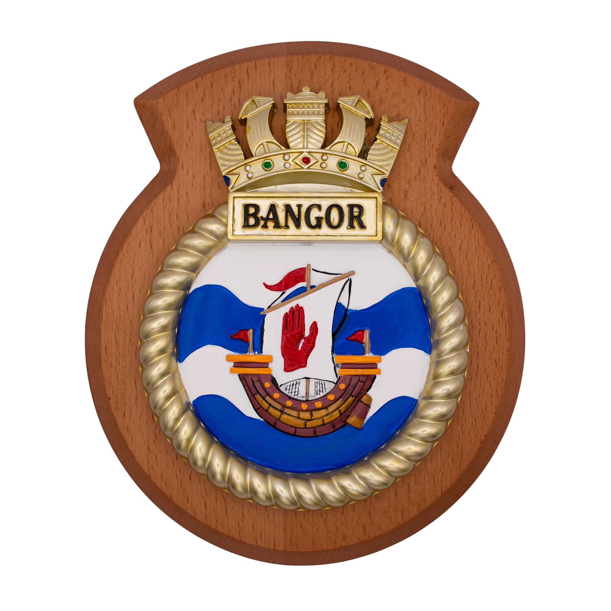 HMS BANGOR Unit Crest / Plaque / Badge