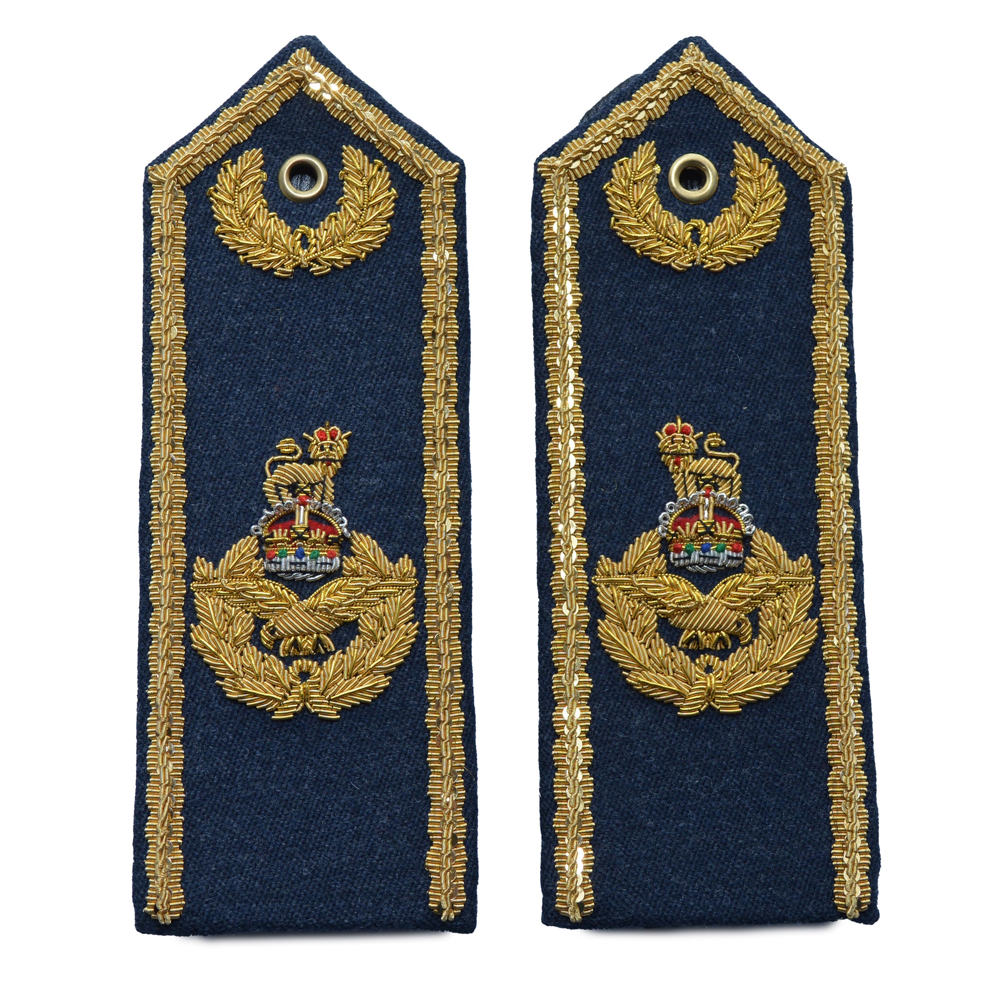 (King's Crown) Air Vice Marshall and Above Shoulder Board Epaulette Royal Air Force Regiment RAF Badge
