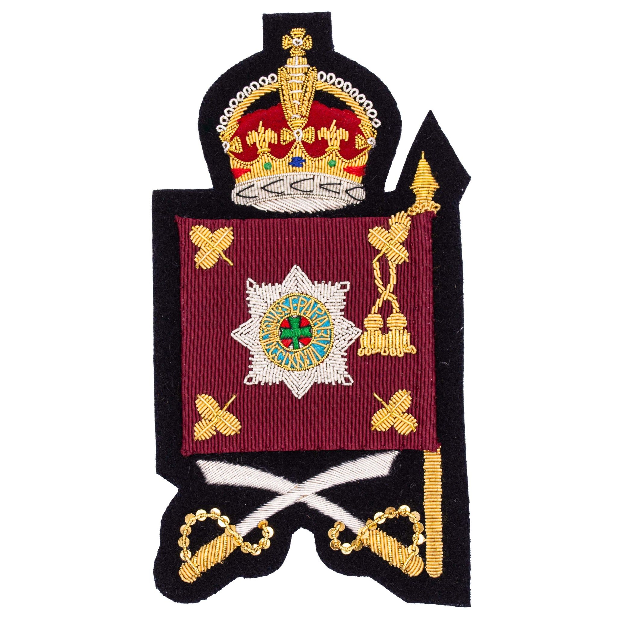 (King's Crown) Colour Sergeants and Company Quartermaster Sergeants  Rank Household Division Irish Guards British Army Badge