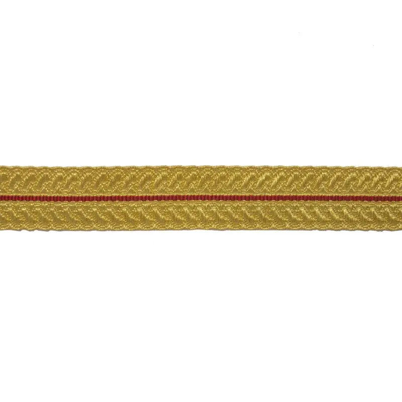 22mm 2% Gold Wire and Crimson Infantry Composite Lace wyedean