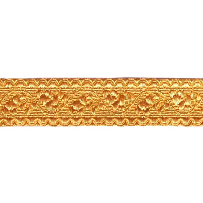 25mm 2% Gold Thread Oakleaf Lace wyedean