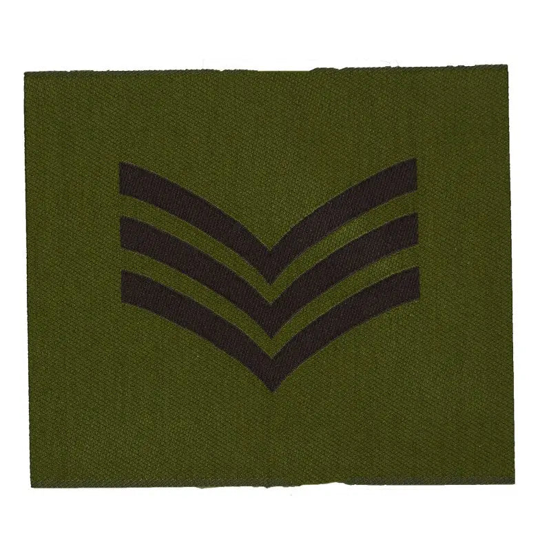 3 Bar Chevron Sergeant (Sgt)  Rank Patch British Army Badge wyedean