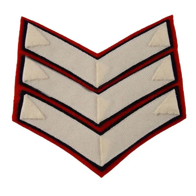 3 Bar Chevrons Sergeant (Sgt) Service Stripe Foot Guards British Army Badg Wyedean