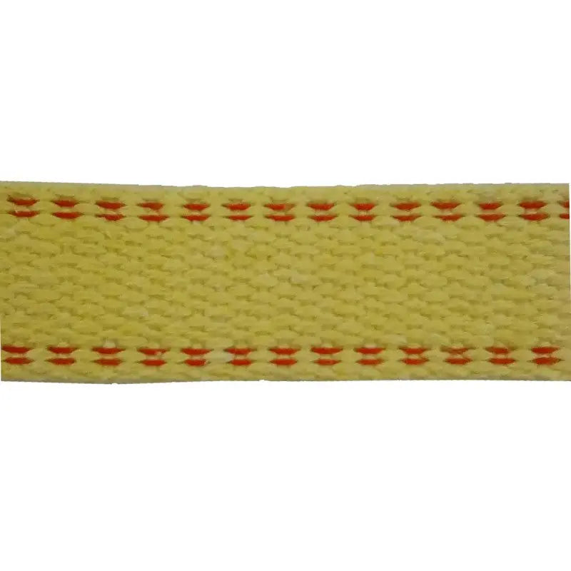 50mm Para Aramid Double Plain Weave Yellow Webbing with Red Stripe wyedean