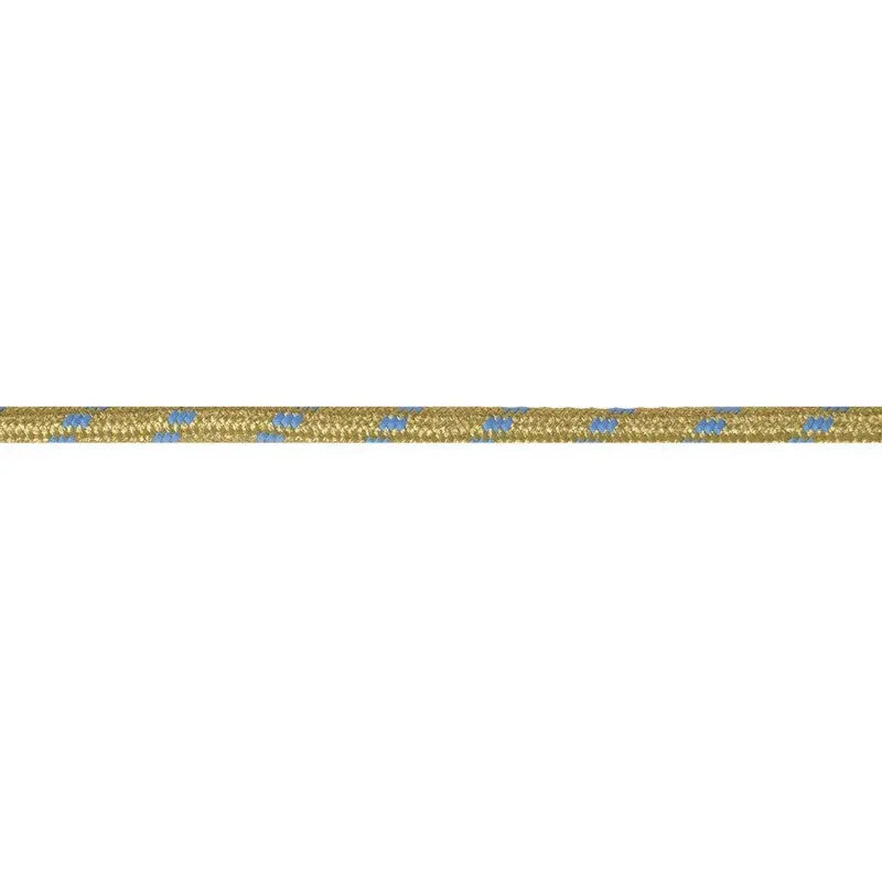 6.5mm Gold Sky Blue Metallised Polyester Braided Cord wyedean