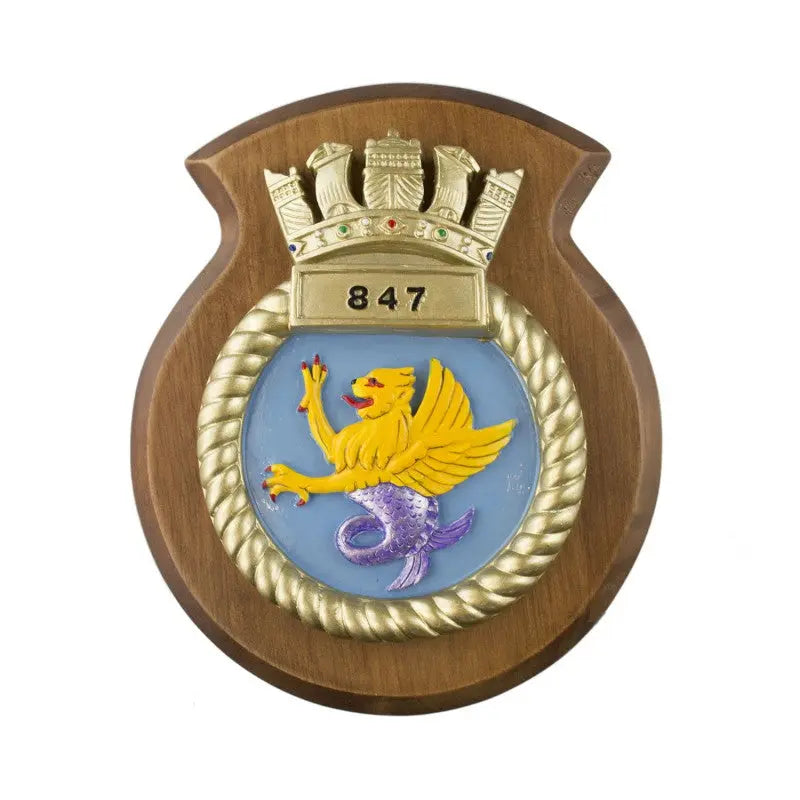 847 NAS 847 Naval Air Squadron Unit Crest / Plaque wyedean