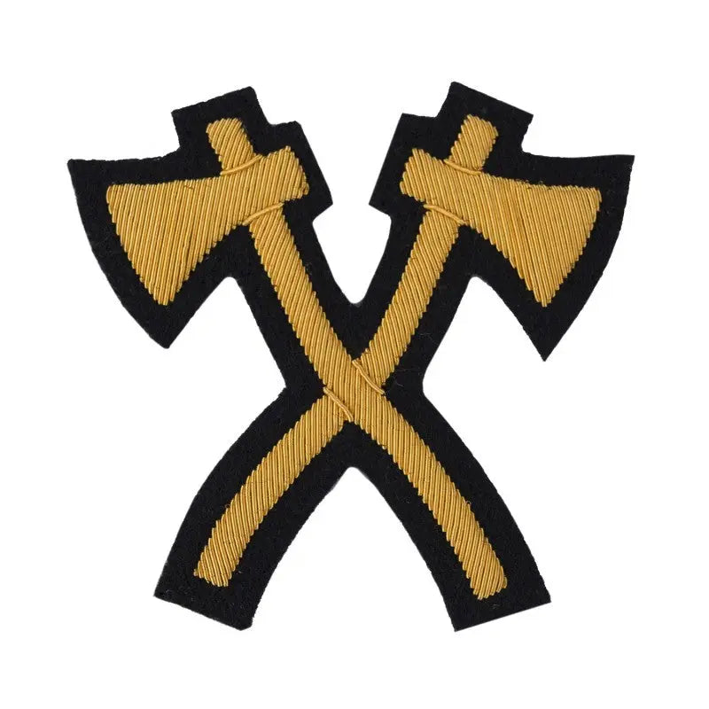 Patch Brodé Main Militaire Britannique - Pioneer Axes On Red - Neuf
