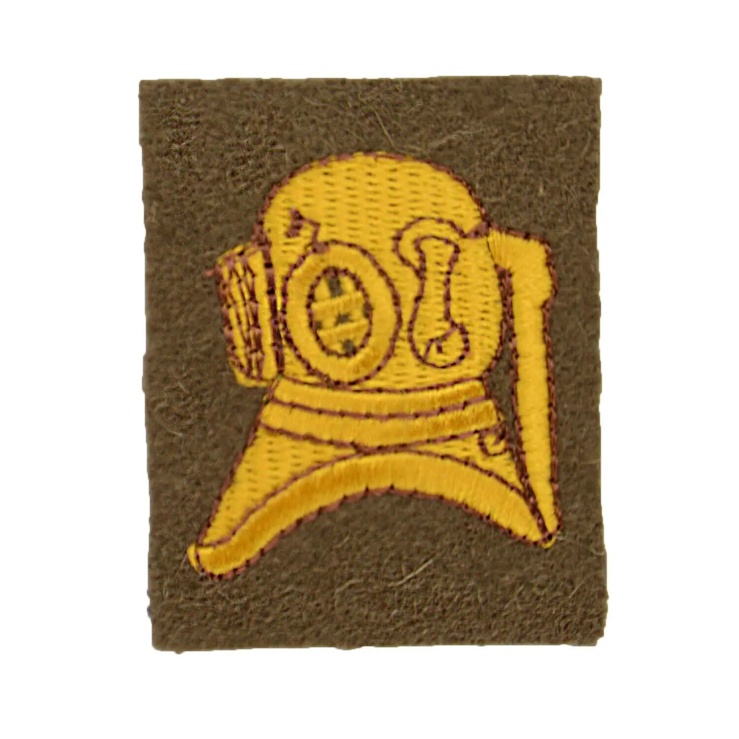 Diver Qualification Badge Royal Engineers Army Badge Gold on Brown wyedean