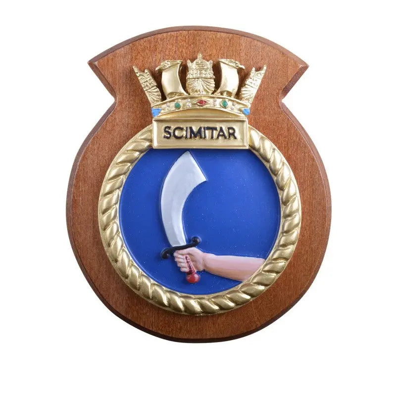 HMS Scimitar Ship Plaque / Crest wyedean