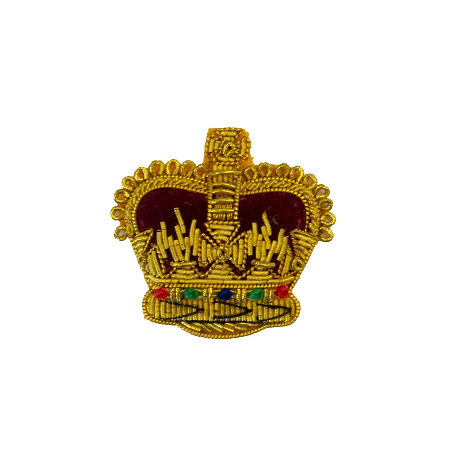 Hand Embroidered Gold Gilt Crown Badge wyedean