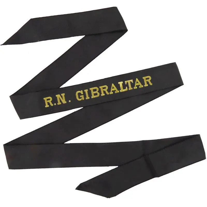 R.N. Gibraltar Royal Navy Cap Tally wyedean