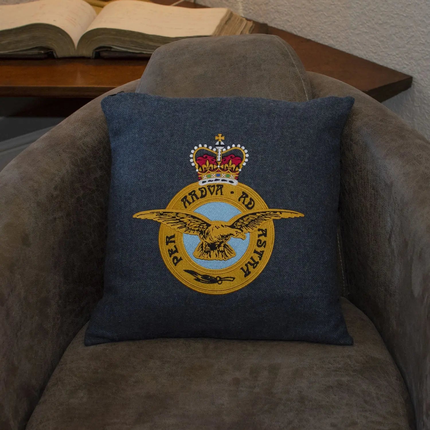 Royal Air Force (RAF) Embroidered Military Cushion Cover wyedean