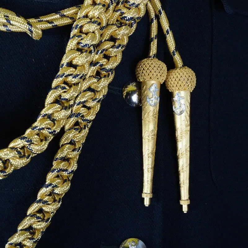 Royal Navy Board Type Gold and Navy Fleck Aiguillette Right Shoulder wyedean