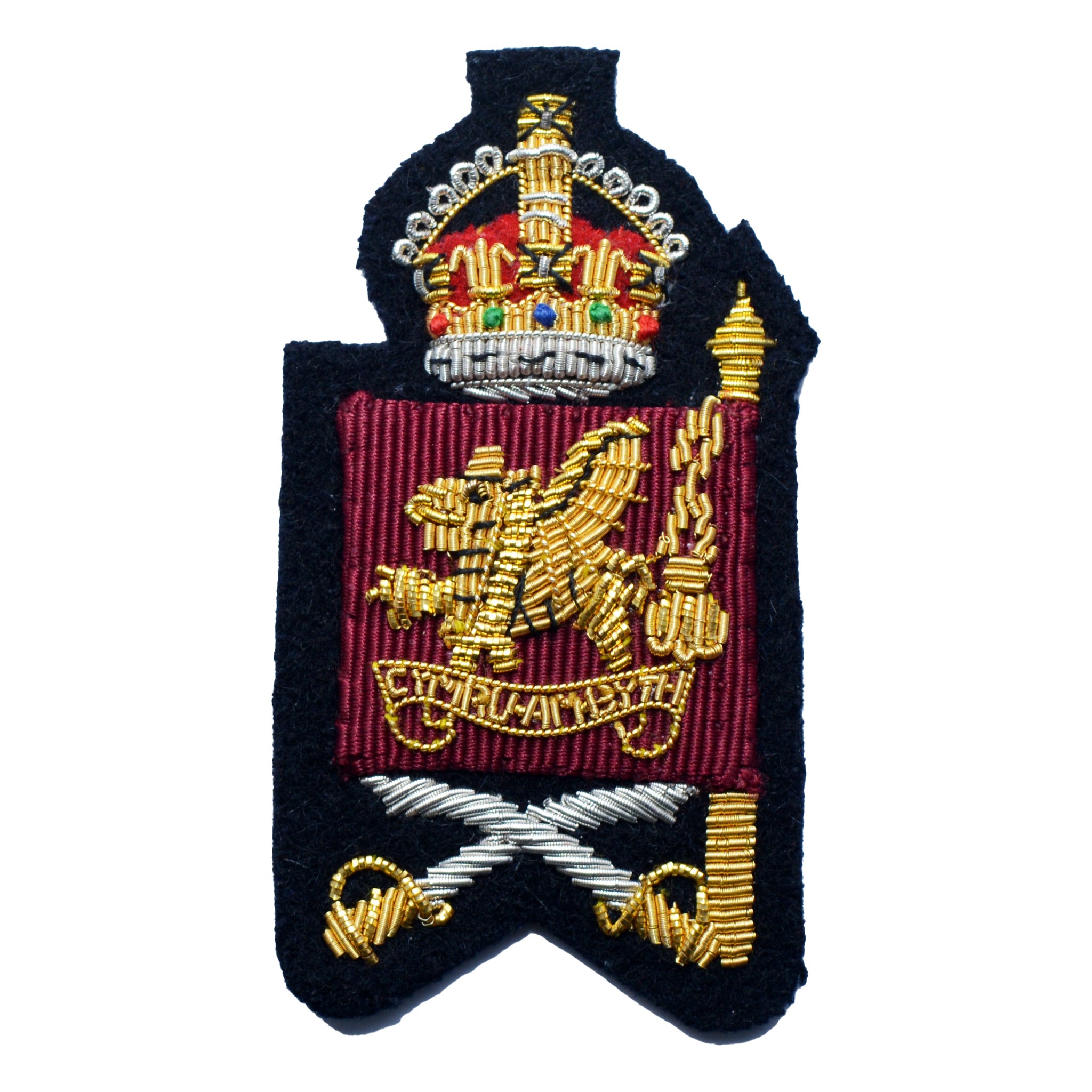 (King's Crown) Colour Sergeants and Company Quartermaster Sergeants Rank Badge Welsh Guards British Army
