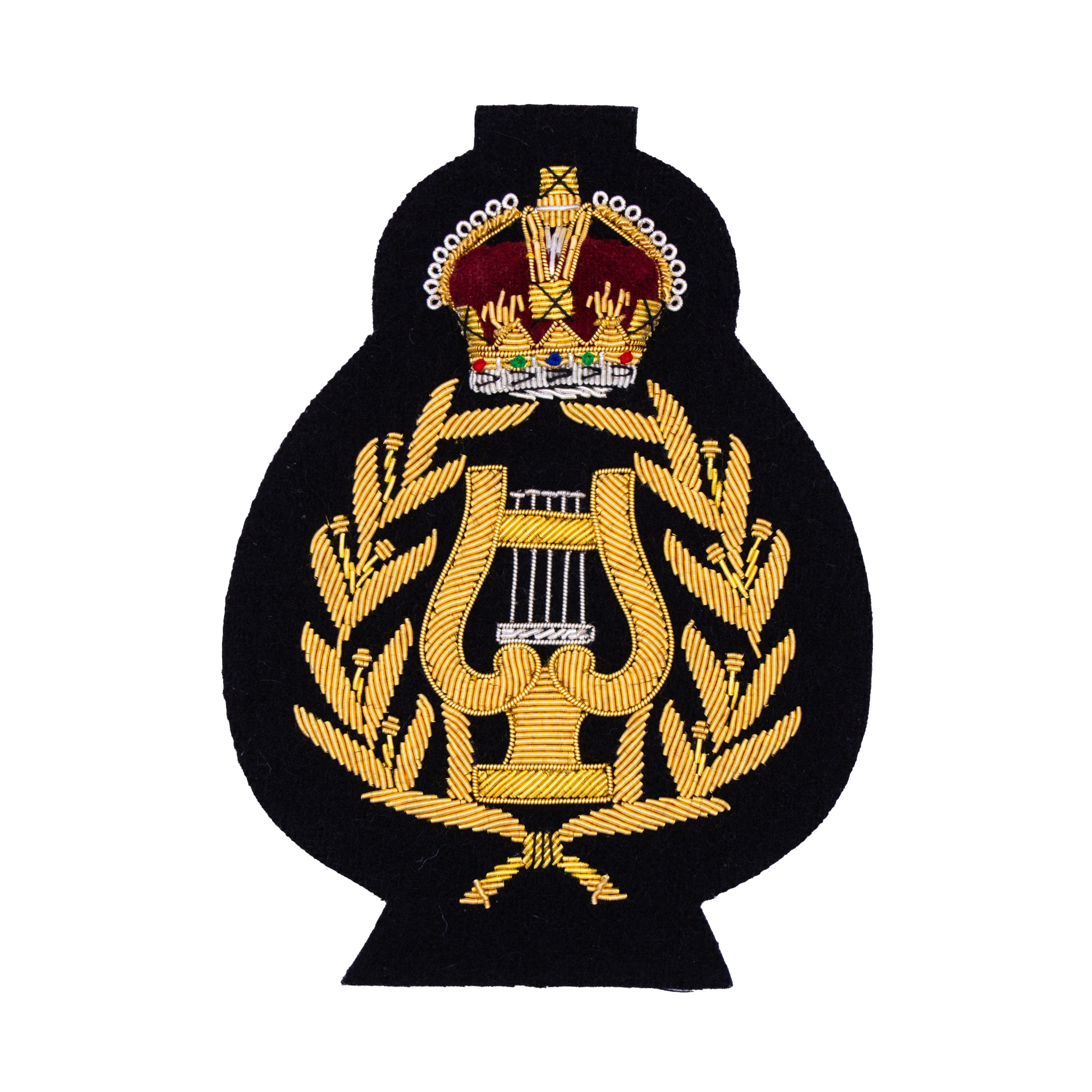 Kings Crown Warrant Officer Class 2 (WO2) Large Hand Embroidered Royal