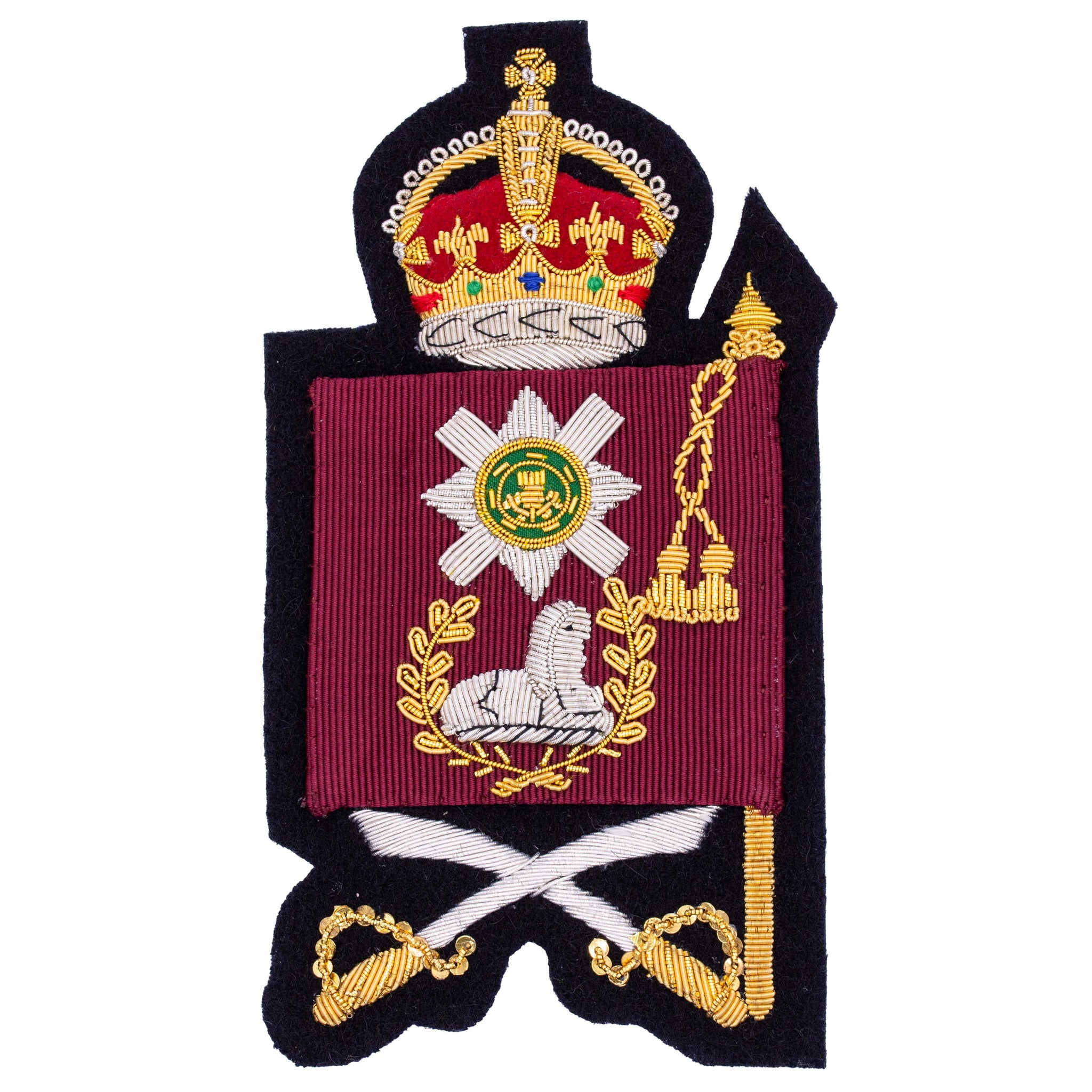 (King's Crown) Warrant Officer Class 2 NCO Colour Sergeants and Company Quartermaster Sergeants Rank Household Division Scots Guards British Army Badge