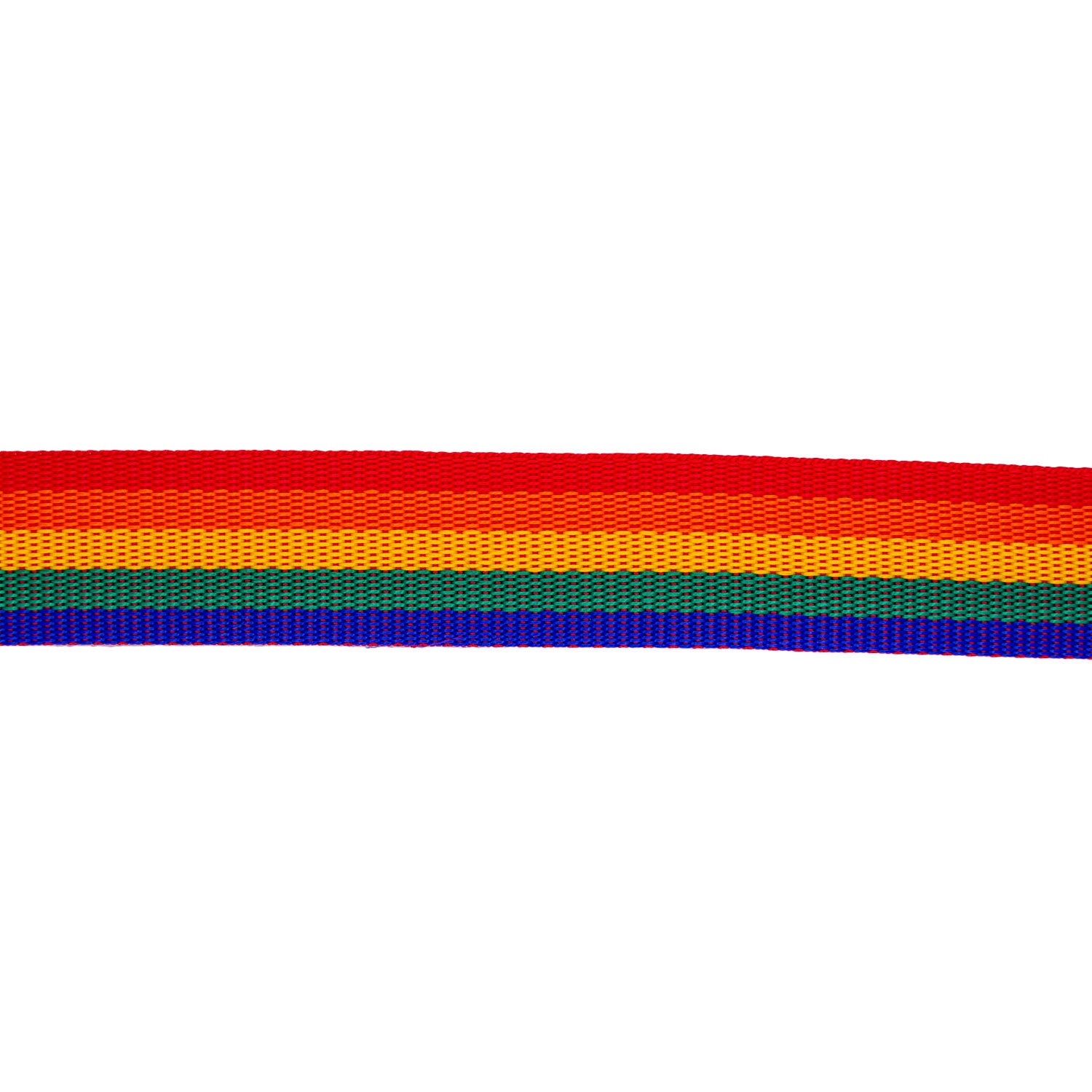 Rainbow Striped Polypropylene Double Plain Weave and Self Binding Webbing