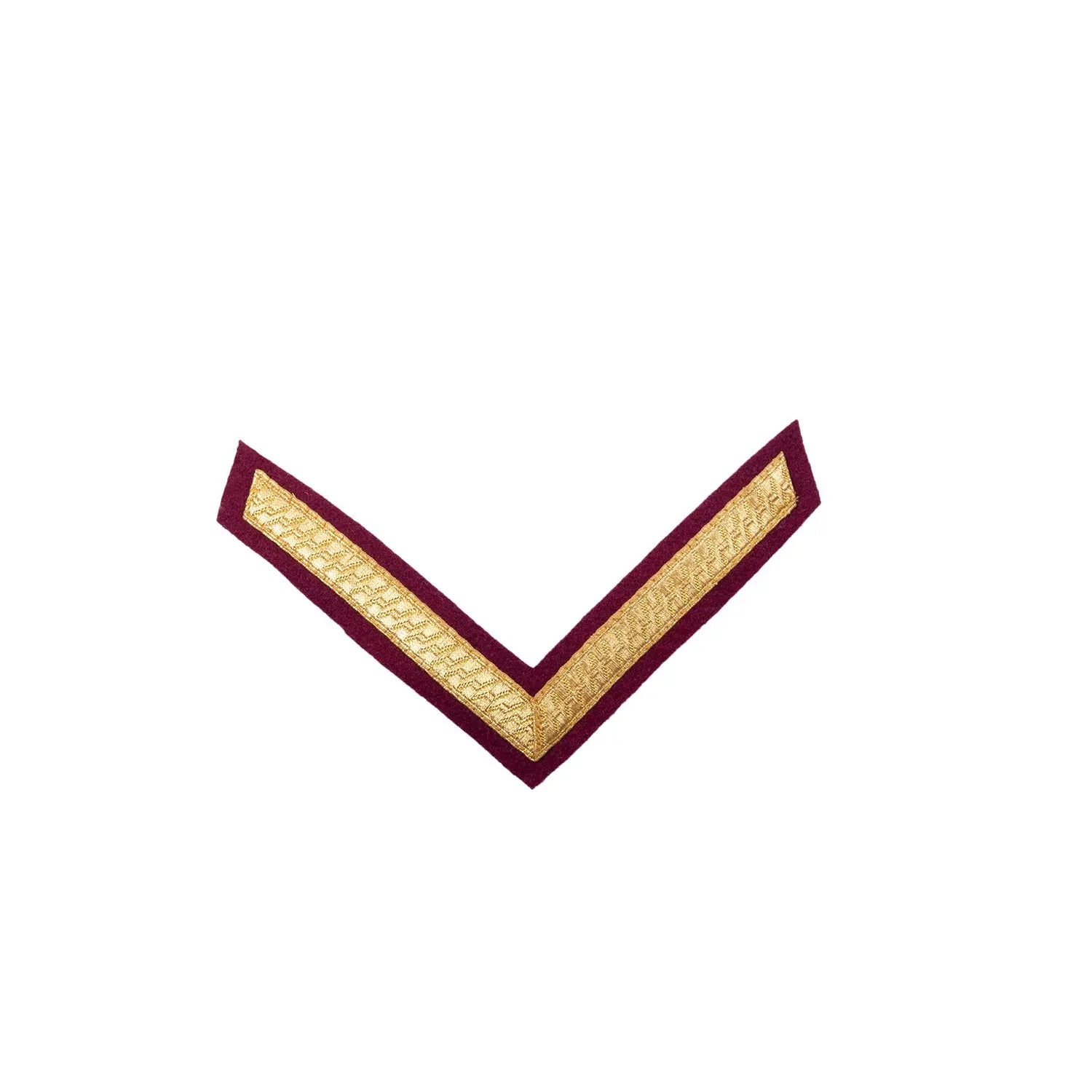 1 Bar Chevrons Lance Corporal (LCpl) Parachute Regiment, King's Royal Hussars, RAVC, RAMC Service Stripe Army Badge wyedean