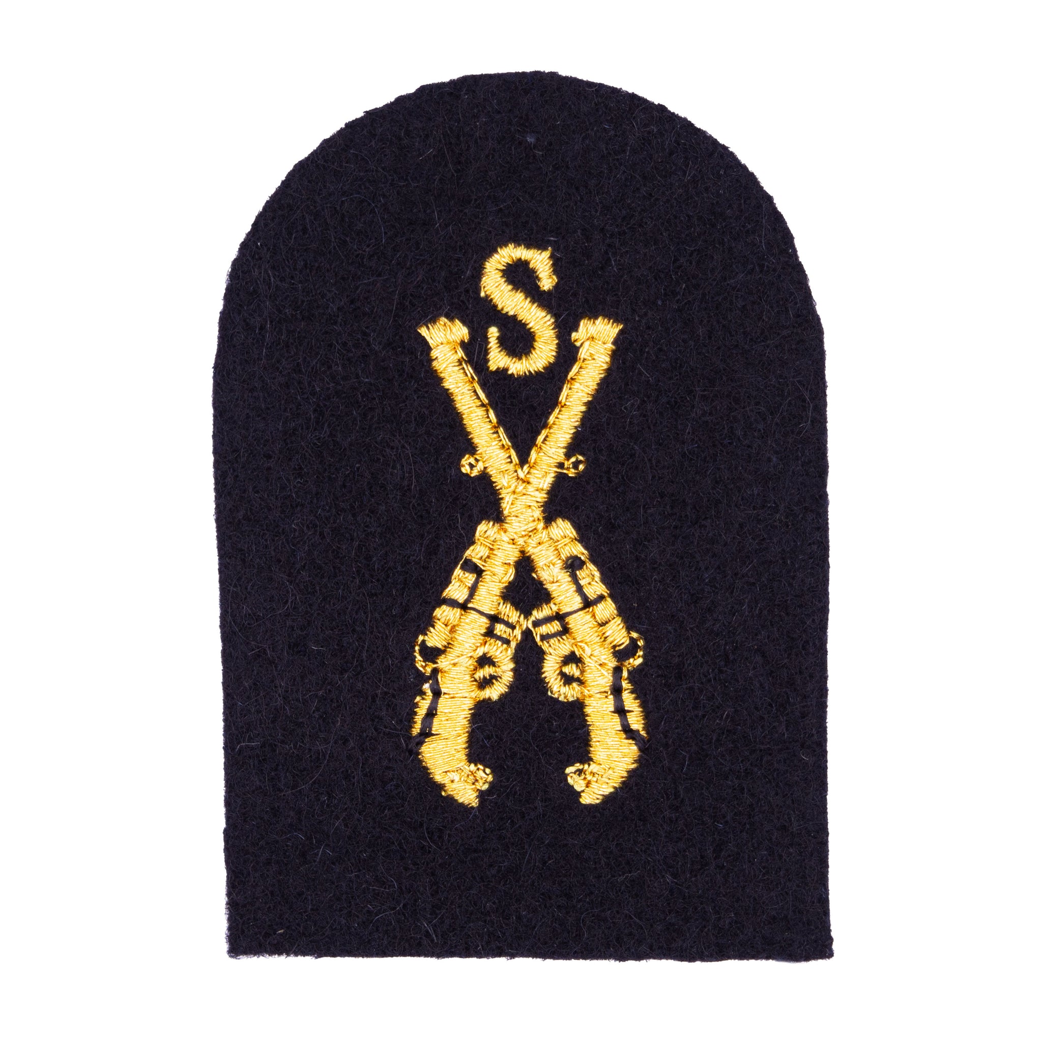 Snipers Crossed Rifles with Letter S Royal Marine Badge