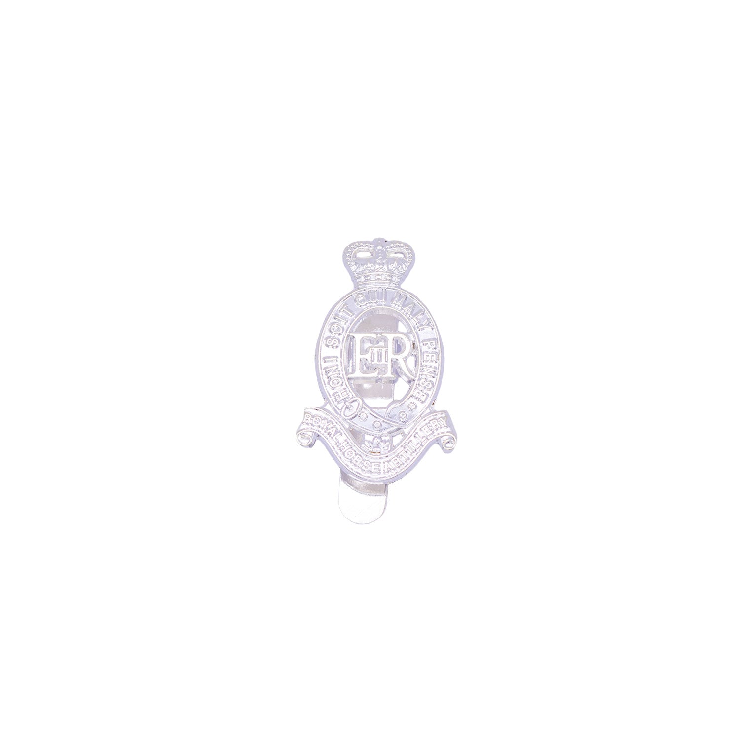 Royal Horse Artillery Soldiers Silver Metal Cap Badge