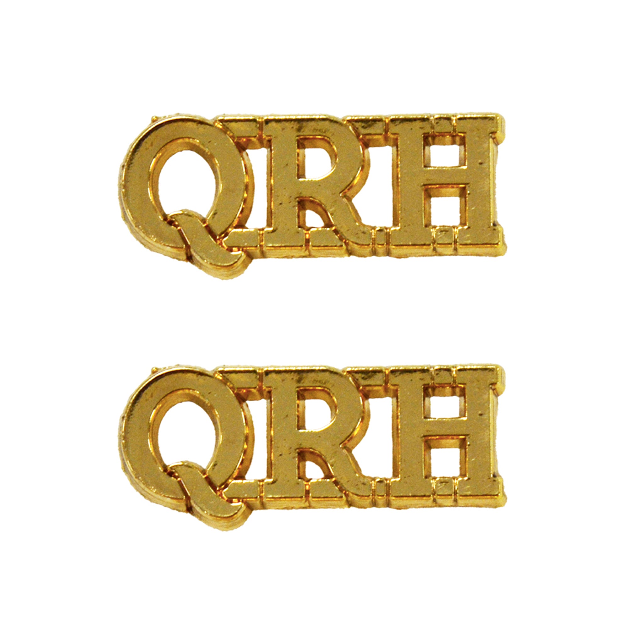 The Queen's Royal Hussars (QRH  Regiment Insignia, Shoulder Title Metal Pin Badges
