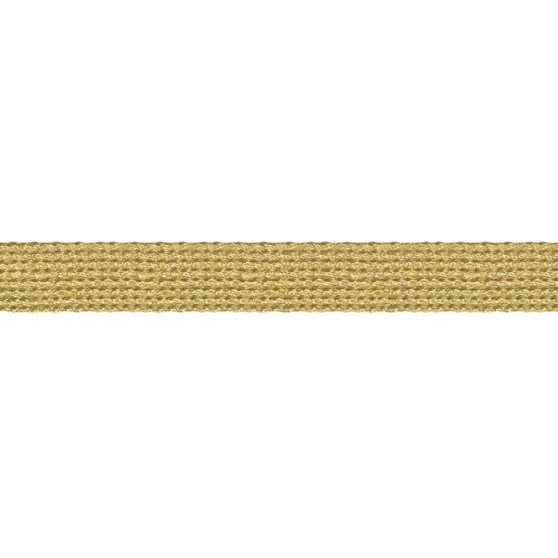 15mm Gold Metallised Polyester Flat Braid wyedean