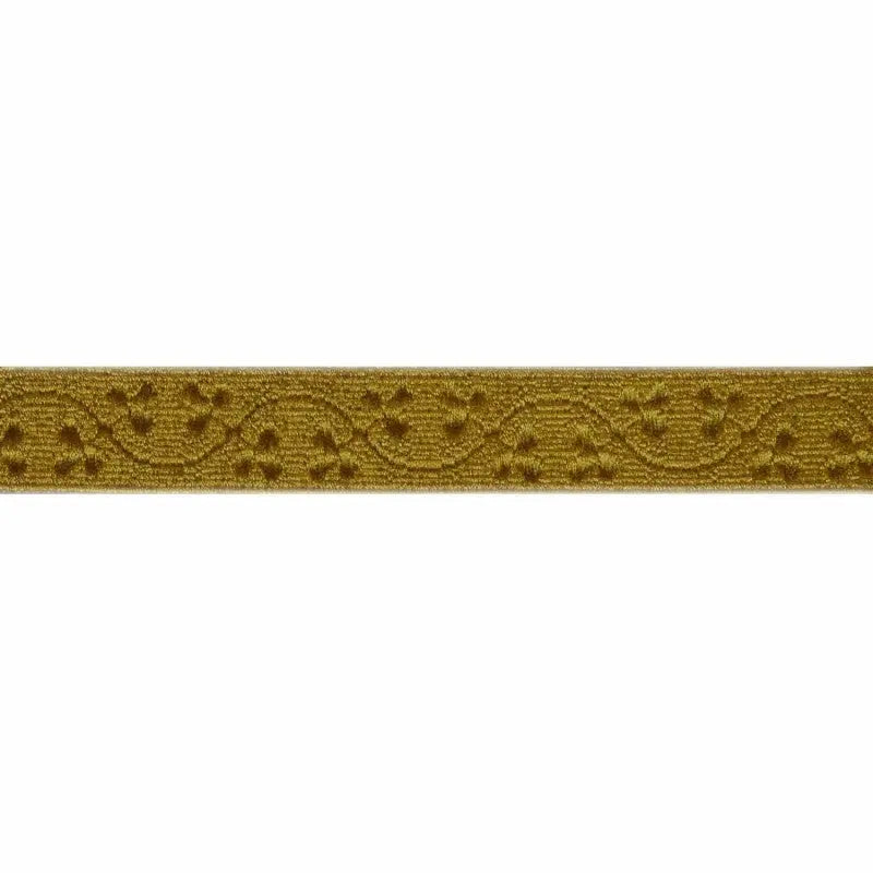 19mm Gold Metallised Polyester Shamrock Lace wyedean