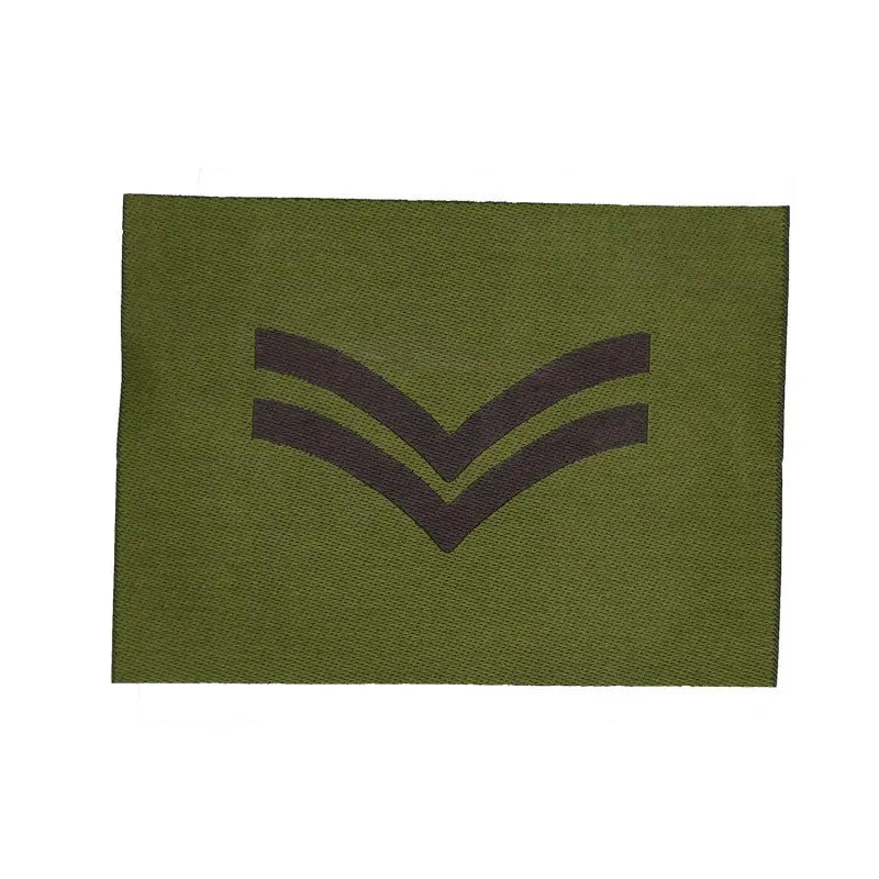 2 Bar Chevron Corporal Rank Patch British Army Badge wyedean