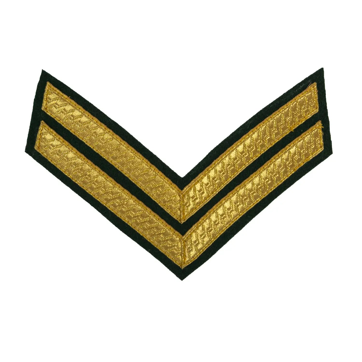 2 Bar Chevron Corporal (Cpl) Green Howards Yorkshire Regiment Service Stripe British Army Badge wyedean