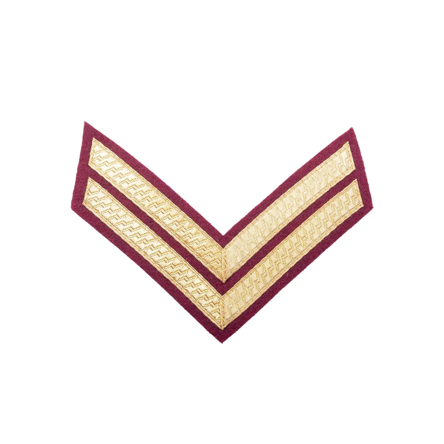 2 Bar Chevrons Corporal Parachute Regiment, King's Royal Hussars, RAVC, RAMC Service Stripe British Army Badge wyedean