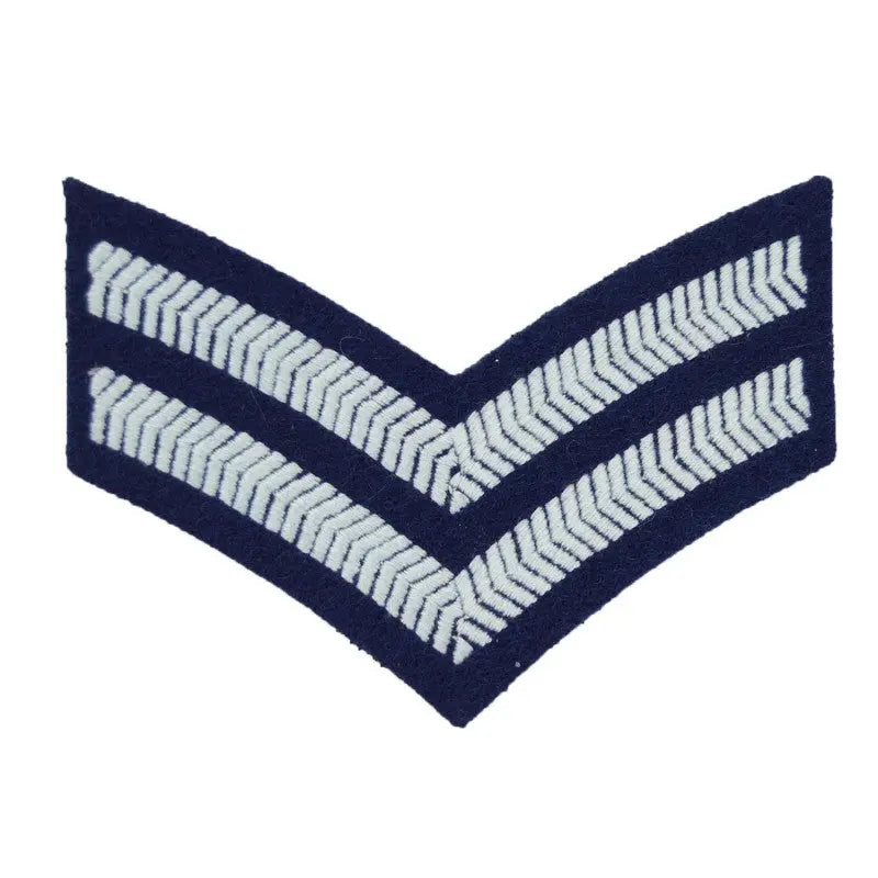 2 Bar Chevrons Corporal Service Stripe Royal Air Force Badge wyedean