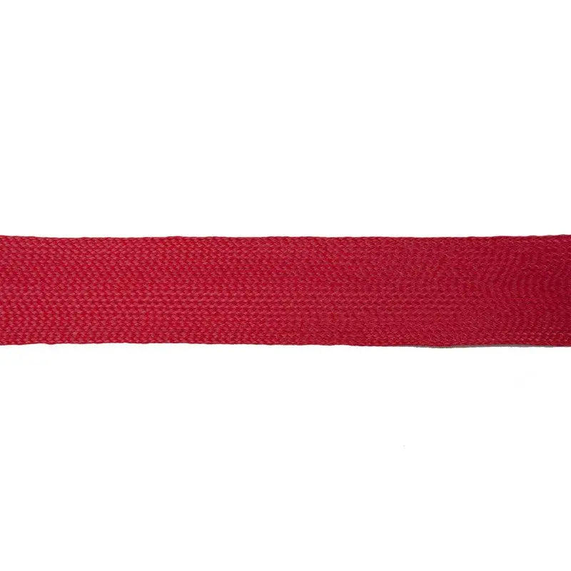 25mm Cherry Red Viscose Flat Braid wyedean
