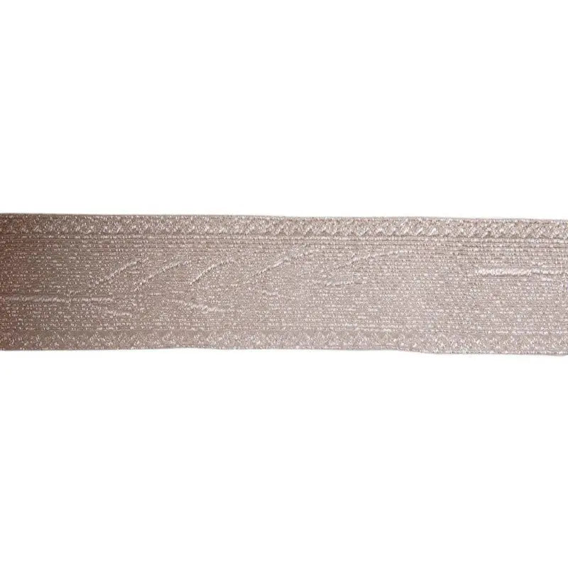 25mm Silver Metallised Polyester Palmleaf Lace wyedean
