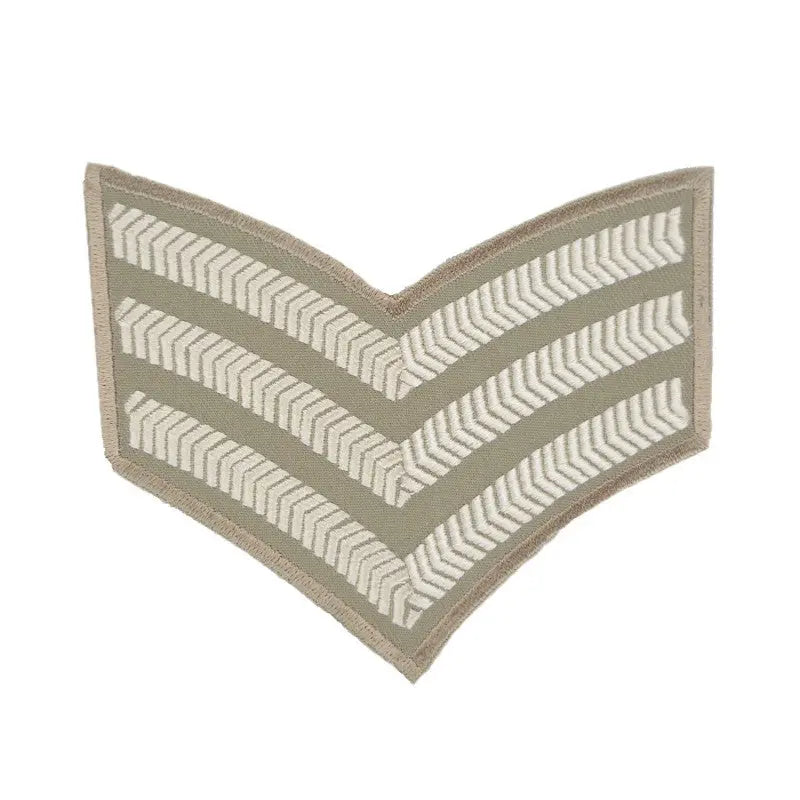 3 Bar Chevrons Sergeant (Sgt)  Service Stripe British Army Badge wyedean