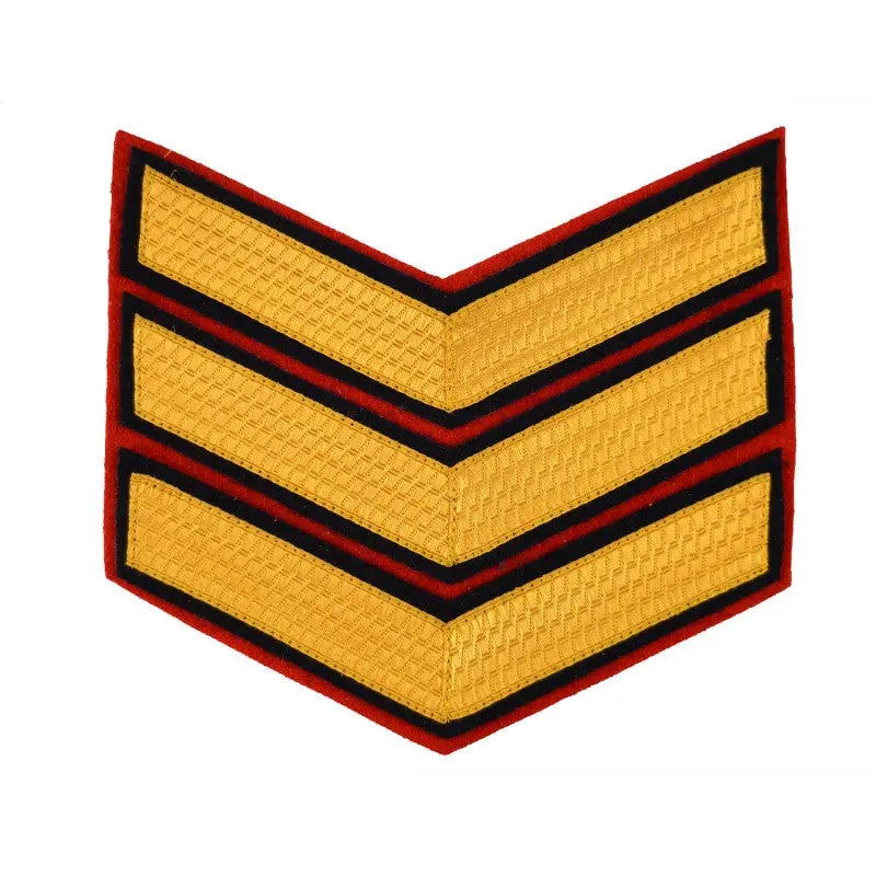3 Bar Chevrons Sergeant (Sgt) Service Stripe Foot Guards British Army Badge wyedean
