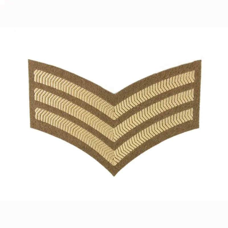 3 Bar Chevrons Sergeant (Sgt) Service Stripe Honourable Artillery Company Royal Artillery British Army Badge wyedean