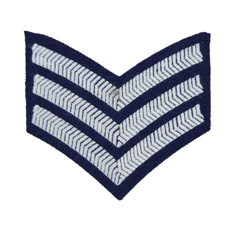 3 Bar Chevrons Sergeant (Sgt) Service Stripe Royal Air Force Badge wyedean