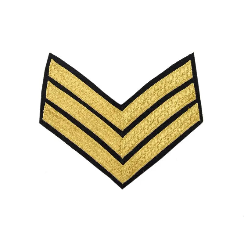 3 Bar Chevrons Sergeant (Sgt) Service Stripe Royal Armoured Corps British Army Badge wyedean
