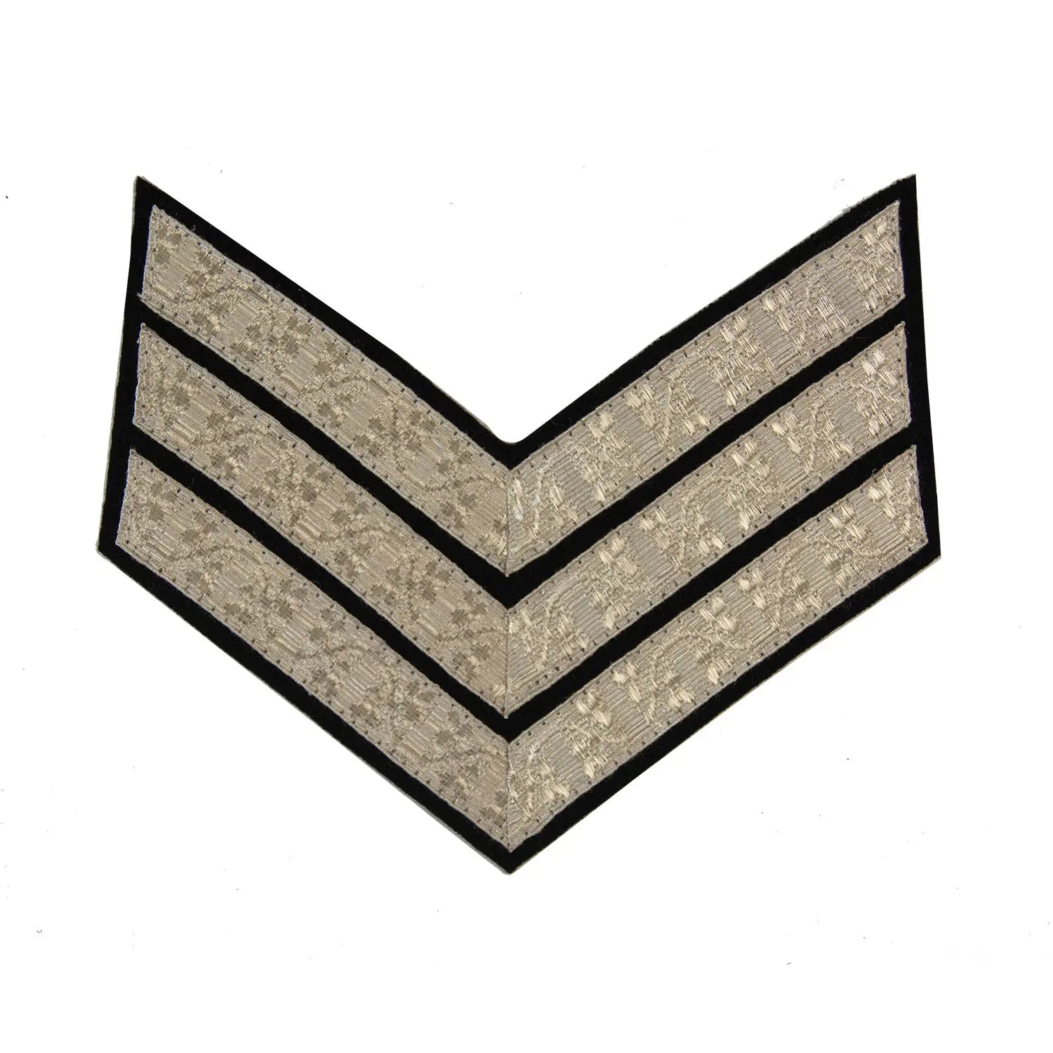 3 Bar Chevrons Sergeant (Sgt) Service Stripe Royal Irish Regiment, Northern Irish Band (TA) British Army Badge wyedean