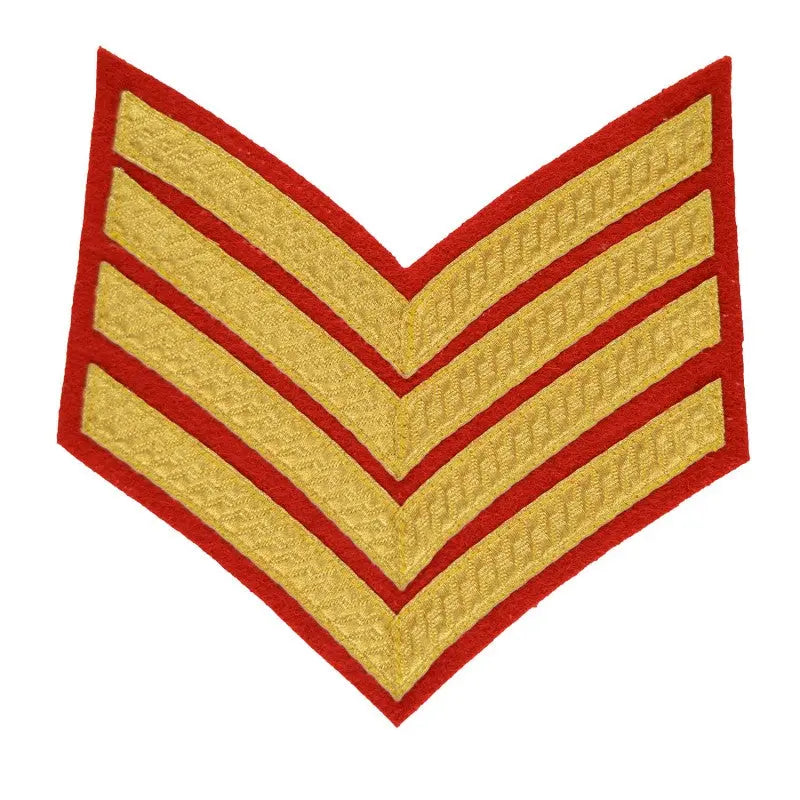 4 Bar Chevrons Drum Major Service Stripe Royal Marines Badge wyedean