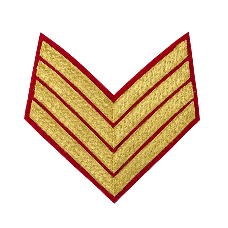 4 Bar Chevrons Drum Major Service Stripe Royal Marines and Army Badge wyedean