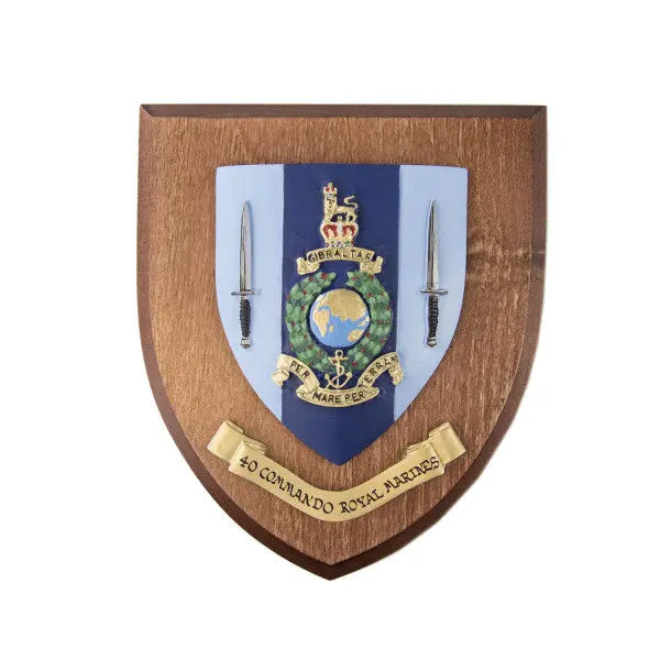 40 CDO RM 40 Commando Royal Marines Unit Crest / Plaque wyedean