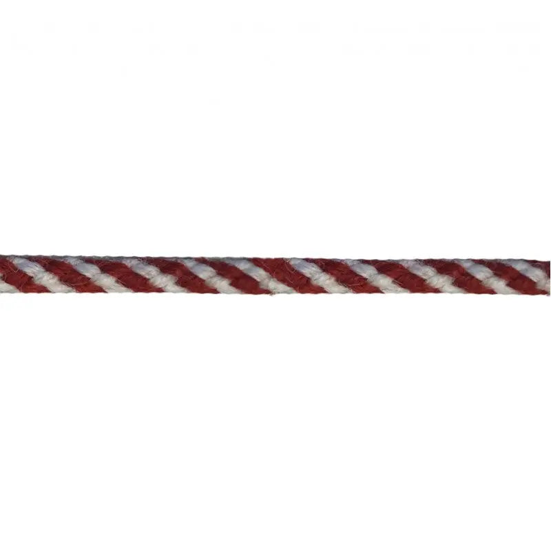4mm Red White Barbers Pole Worsted Braided Cord wyedean