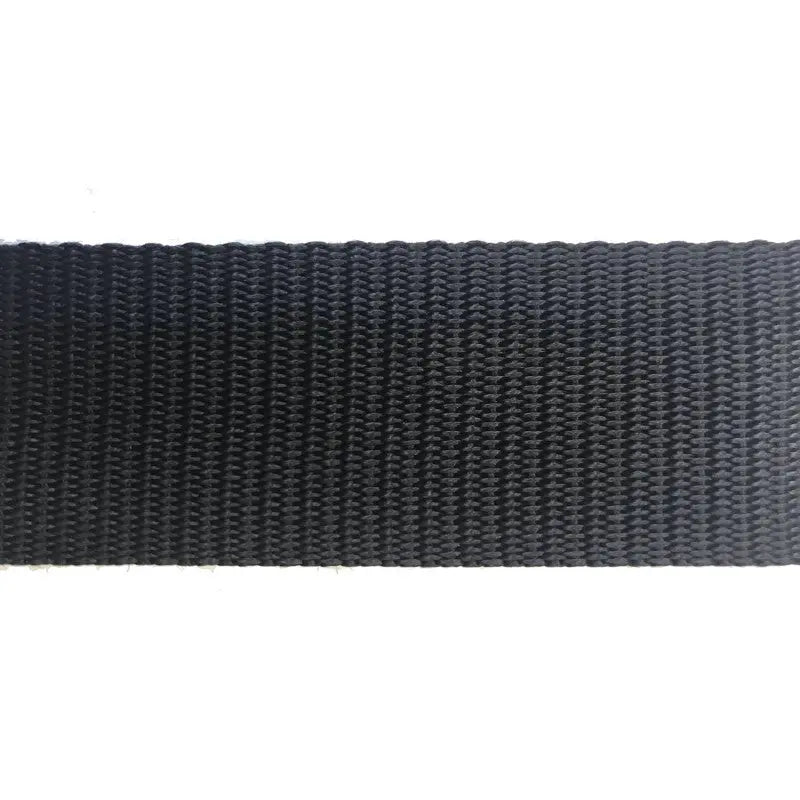 50mm Black Polypropylene Double Plain Weave Webbing wyedean
