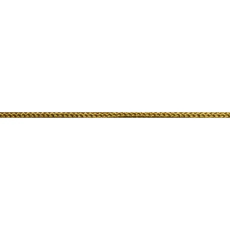 5mm Gold Metallised Polyester Braided Cord Diamond Plait, Oval wyedean