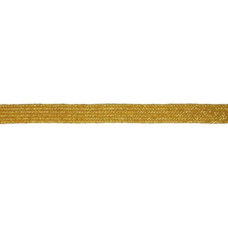 6mm Gold Metallised Polyester Flat Braid wyedean