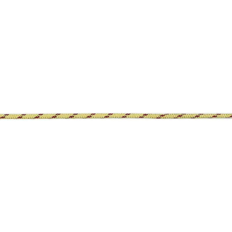 6mm Gold and Maroon 0.5% Gold Thread Braided Cord wyedean