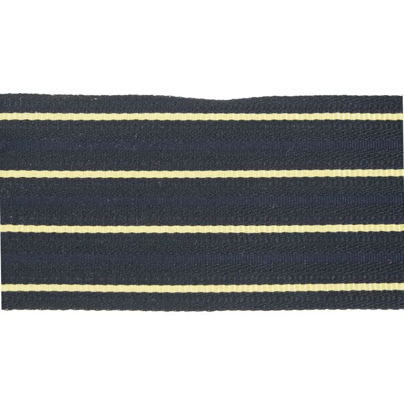 72mm Canadian 4 Bar Black/Gold/Navy Cotton Ranking Lace wyedean