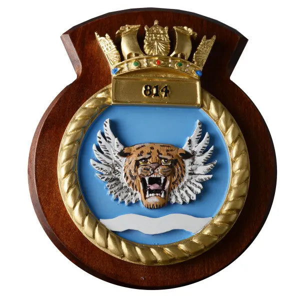 814 NAS 814 Naval Air Squadron Unit Crest / Plaque Wyedean