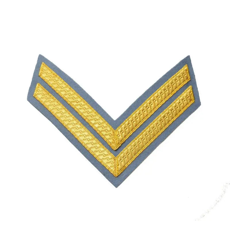 Army Air Corps 2 Bar Chevrons Corporal (Cpl) Service Stripe British Army Badge wyedean